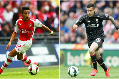 Alexis Sanchez và Philippe Coutinho đang nhận nhiều kỳ vọng để khởi sắc cho hàng công của Arsenal và Liverpool.