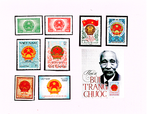 Trang tem Quốc huy của Việt Nam, tem của Liên Xô phát hành