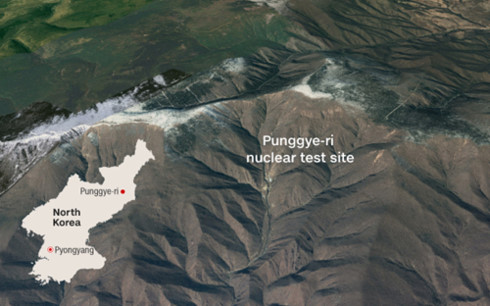 Vụ thử hạt nhân được tiến hành tại bãi thử Punggye-ri. (Ảnh: 38 North)