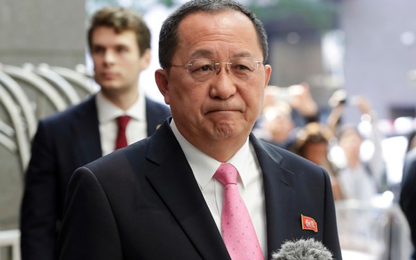 Ngoại trưởng Triều Tiên Ri Yong-ho. Ảnh: Japan Times.