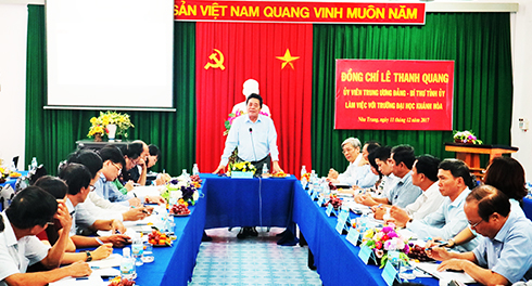 Lê Thanh Quang phát biểu chỉ đạo