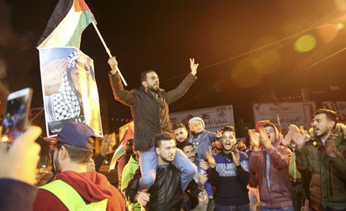 Người Arab biểu tình phản đối Mỹ công nhận Jerusalem là thủ đô của Israel. Ảnh: Gulfnews.