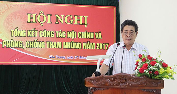Ông Lê Thanh Quang phát biểu chỉ đạo. 