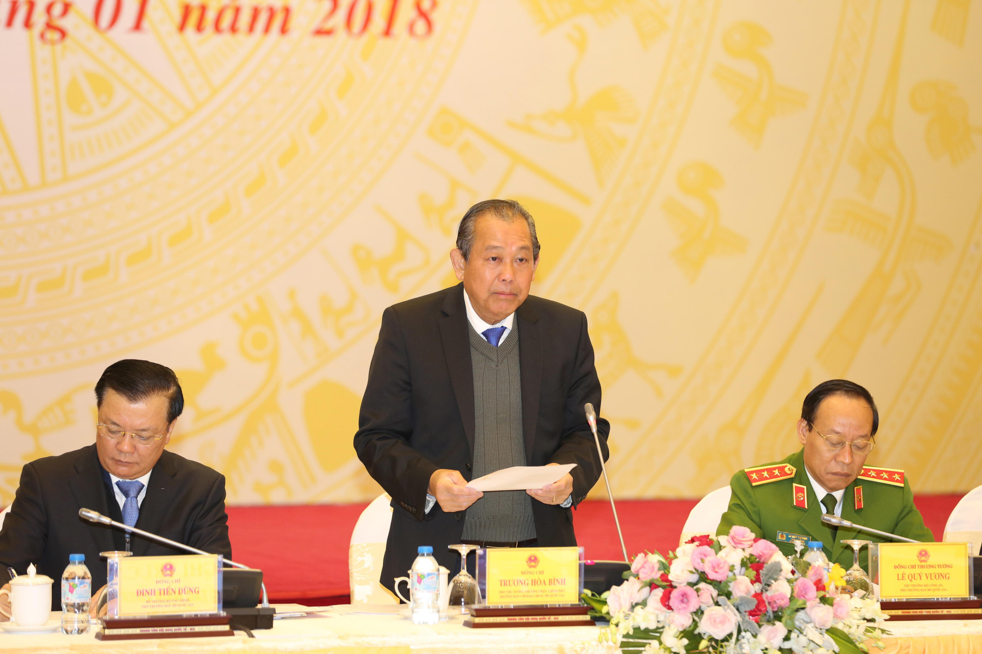 Phó Thủ tướng Thường trực Chính phủ Trương Hoà Bình phát biểu tại Hội nghị - Ảnh: VGP/Lê Sơn