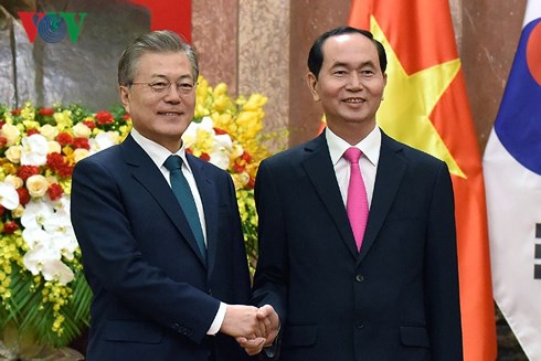 Tổng thống Hàn Quốc Moon Jae-in và Chủ tịch nước Trần Đại Quang