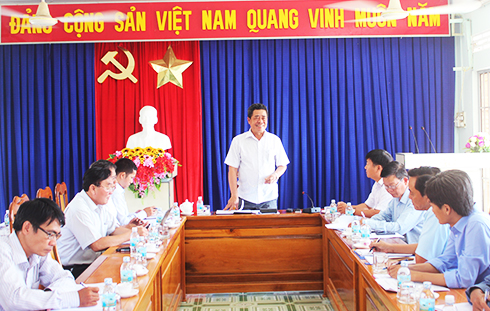 Ông Lê Thanh Quang phát biểu chỉ đạo tại buổi làm việc.