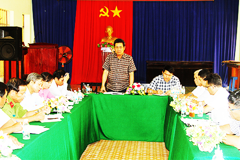 Ông Lê Thanh Quang phát biểu chỉ đạo tại buổi làm việc. 