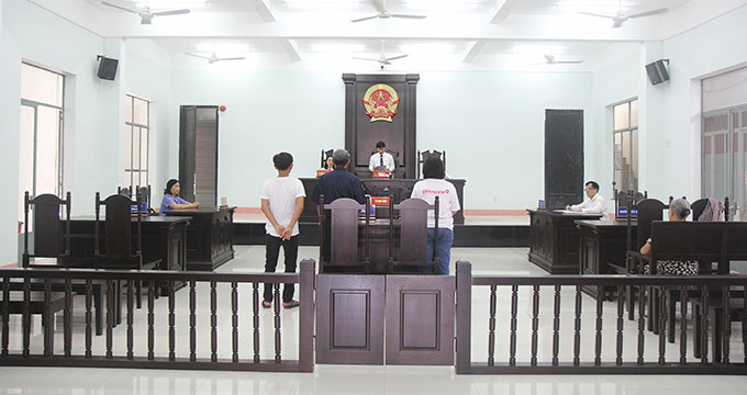 Phòng xử án dân sự mới tại Tòa án nhân dân tỉnh Khánh Hòa.