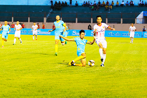 Sanna Khánh Hòa - Biển Việt Nam trong một trận đấu trên sân nhà lượt đi năm nay.