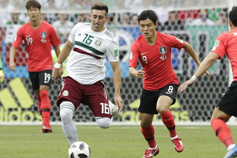 Đội tuyển Mexico đã có trọn 3 điểm trước đội tuyển Hàn Quốc.
