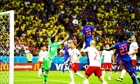 Đội tuyển Colombia đã có trận thắng vượt trội  trước đội tuyển Ba Lan.