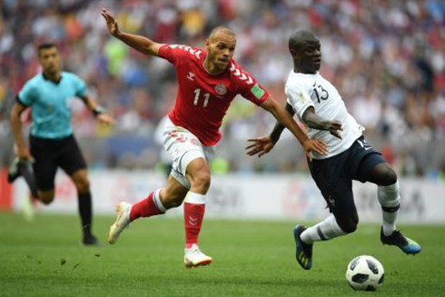 Đội tuyển Pháp đã có một trận thi đấu nhợt nhạt vô hồn trước đội tuyển Đan Mạch.