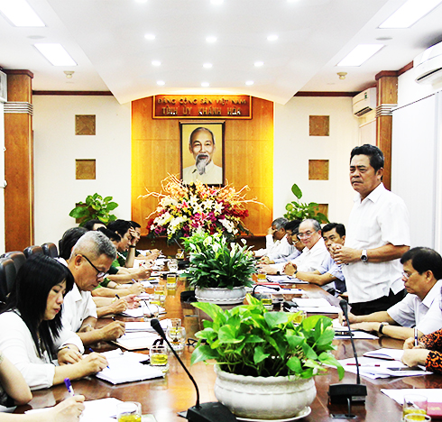 Ông Lê Thanh Quang kết luận tại buổi giao ban.