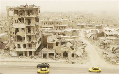 Thảm họa ở Syria sau chiến tranh (Ảnh: Alaraby)