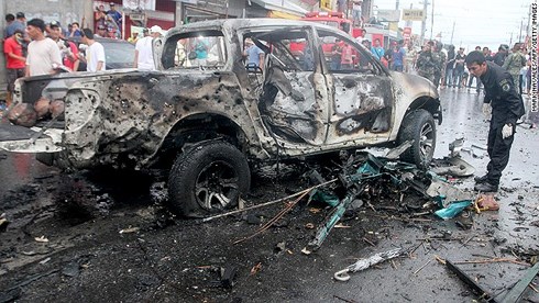 Ít nhất 6 người đã thiệt mạng trong một vụ đánh bom bằng xe hơi xảy ra vào sáng 31/7 tại khu vực hòn đảo Basilan. Ảnh minh họa: CNN