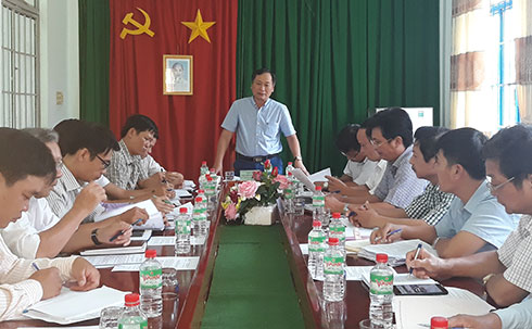Đồng chí Nguyễn Đắc Tài kết luận buổi làm việc.