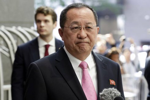 Ngoại trưởng Triều Tiên Ri Yong-ho. Ảnh: Japan Times