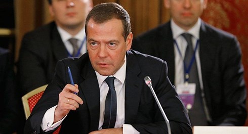 Thủ tướng Nga Dmitry Medvedev so sánh các biện pháp mới của Mỹ như tuyên bố chiến tranh kinh tế. Ảnh: Sputnik