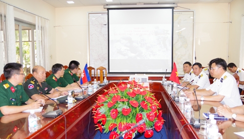 Quang cảnh buổi tiếp đoàn.