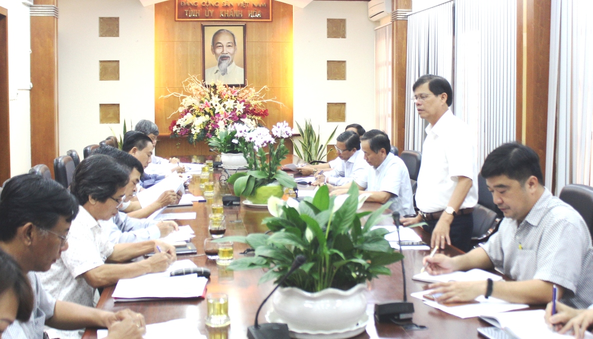 Ông Nguyễn Tấn Tuân phát biểu chỉ đạo tại buổi làm việc. 