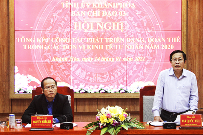 Ông Hà Quốc Trị phát biểu kết luận hội nghị.