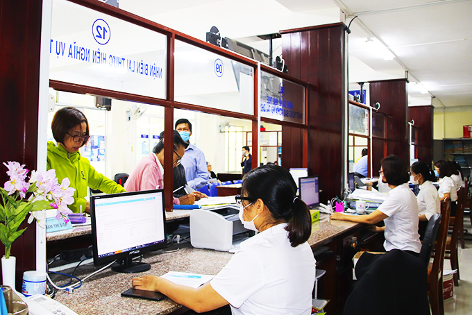 Bộ phận Một cửa ở UBND TP. Nha Trang.