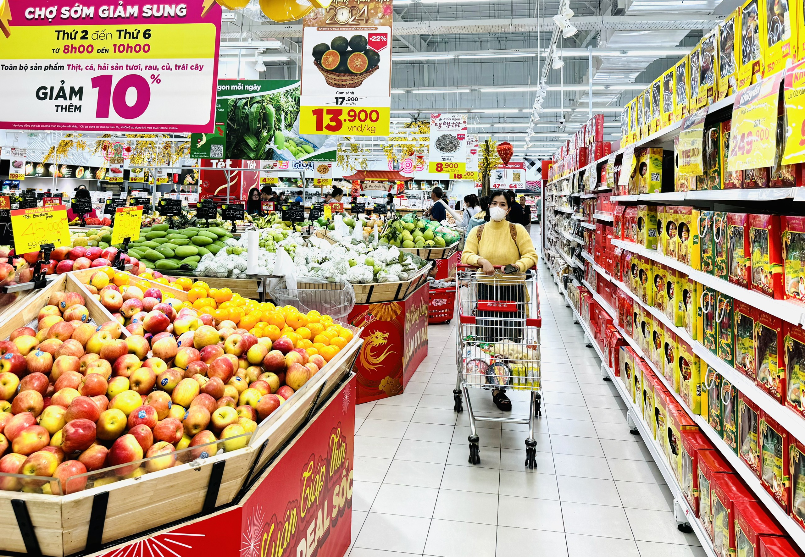 Chỉ số giá tiêu dùng tháng 12-2023 giảm 0,1%