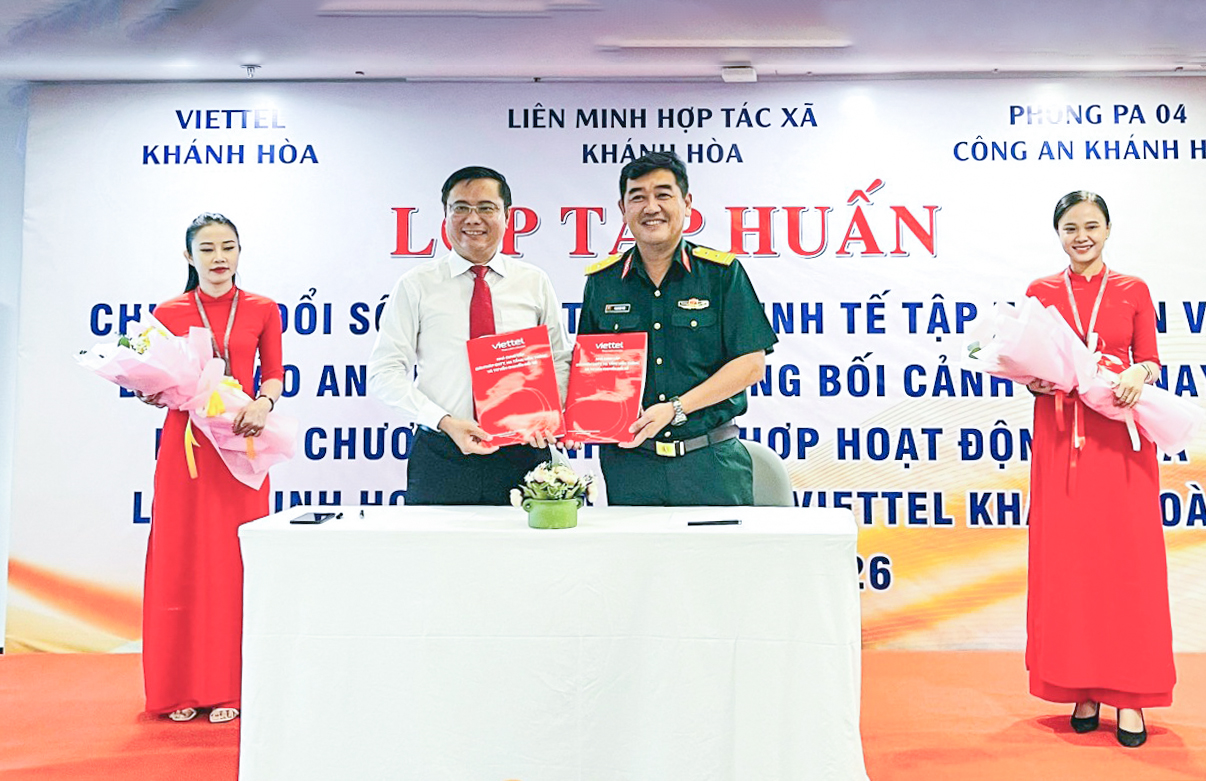 Liên minh Hợp tác xã tỉnh và Viettel Khánh Hòa: Ký kết chương trình phối hợp hoạt động