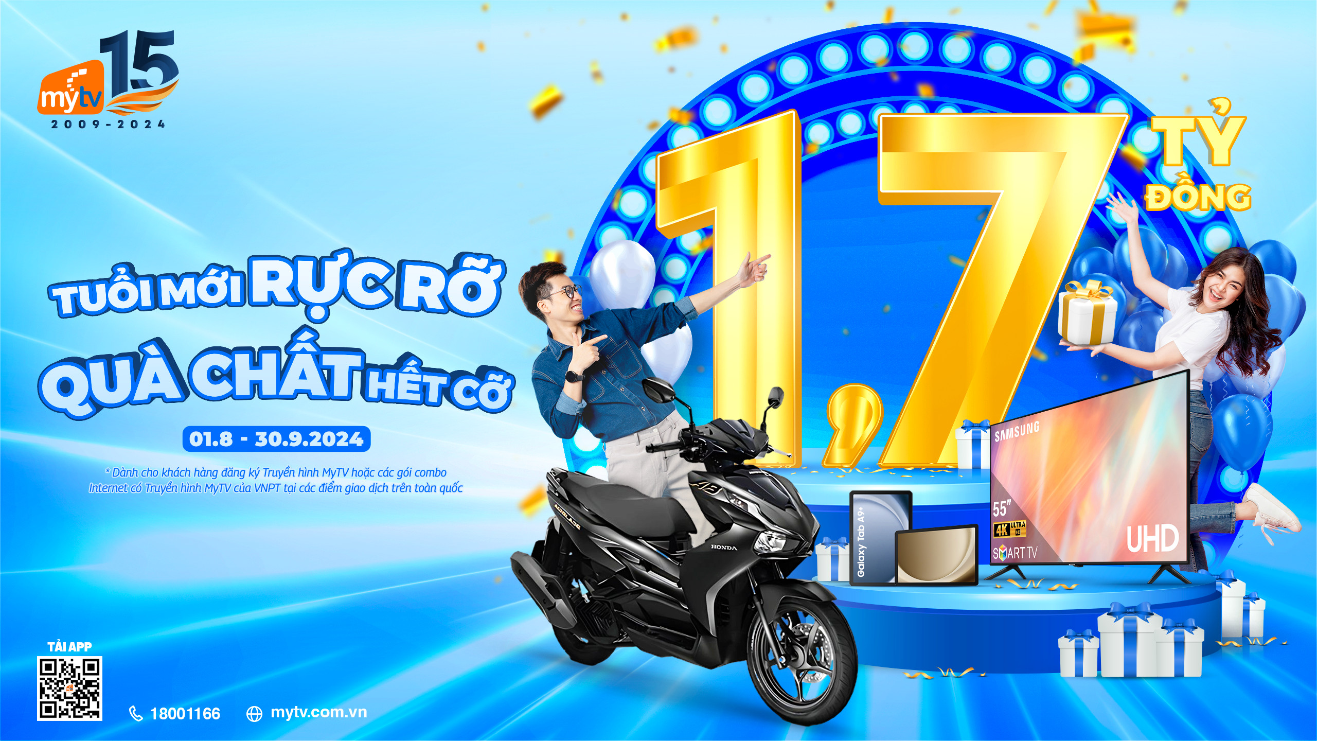 MyTV tri ân khách hàng với chương trình “Tuổi mới rực rỡ - quà chất hết cỡ”