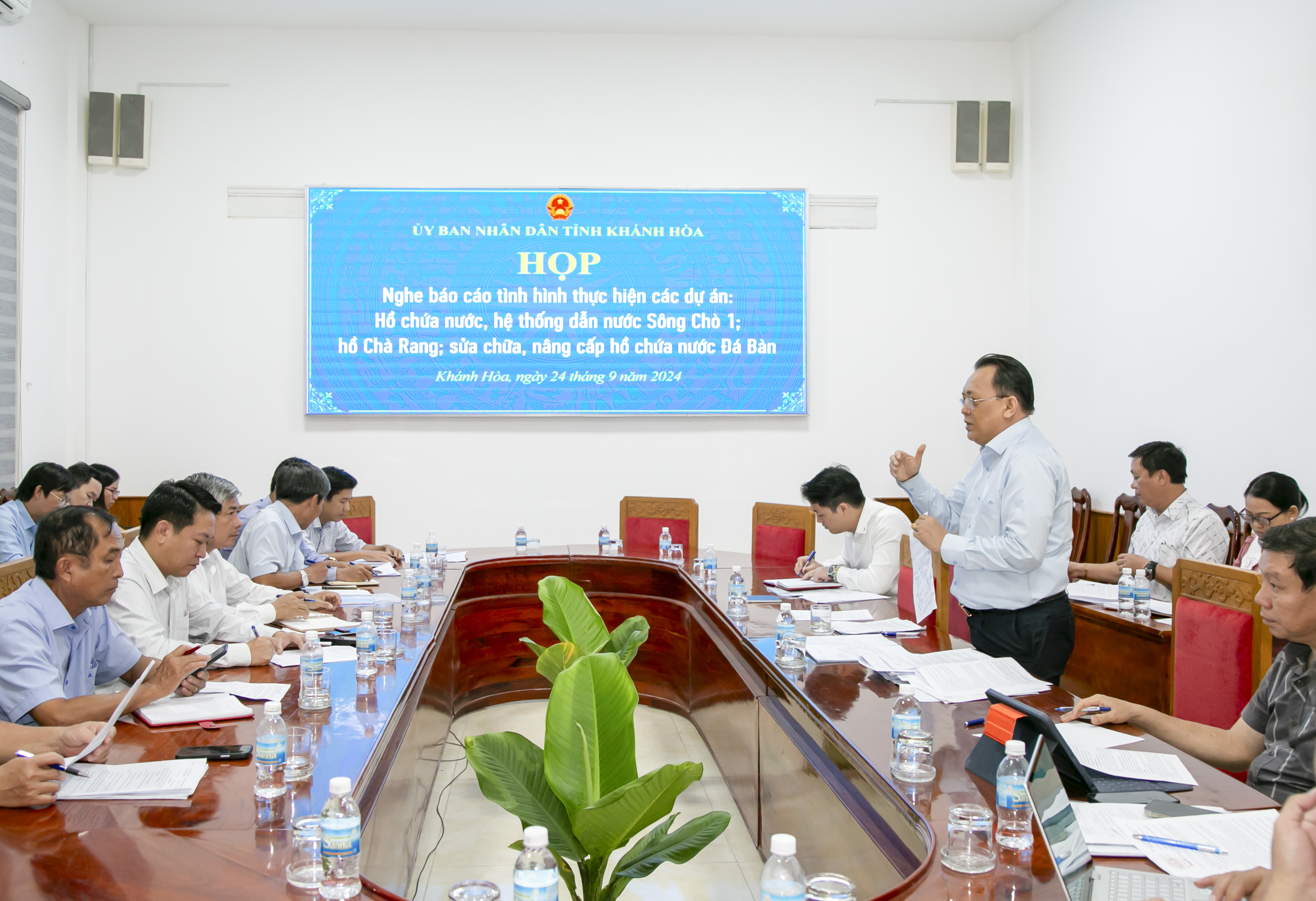 Tập trung triển khai dự án hồ chứa và hệ thống dẫn nước hồ Sông Chò 1