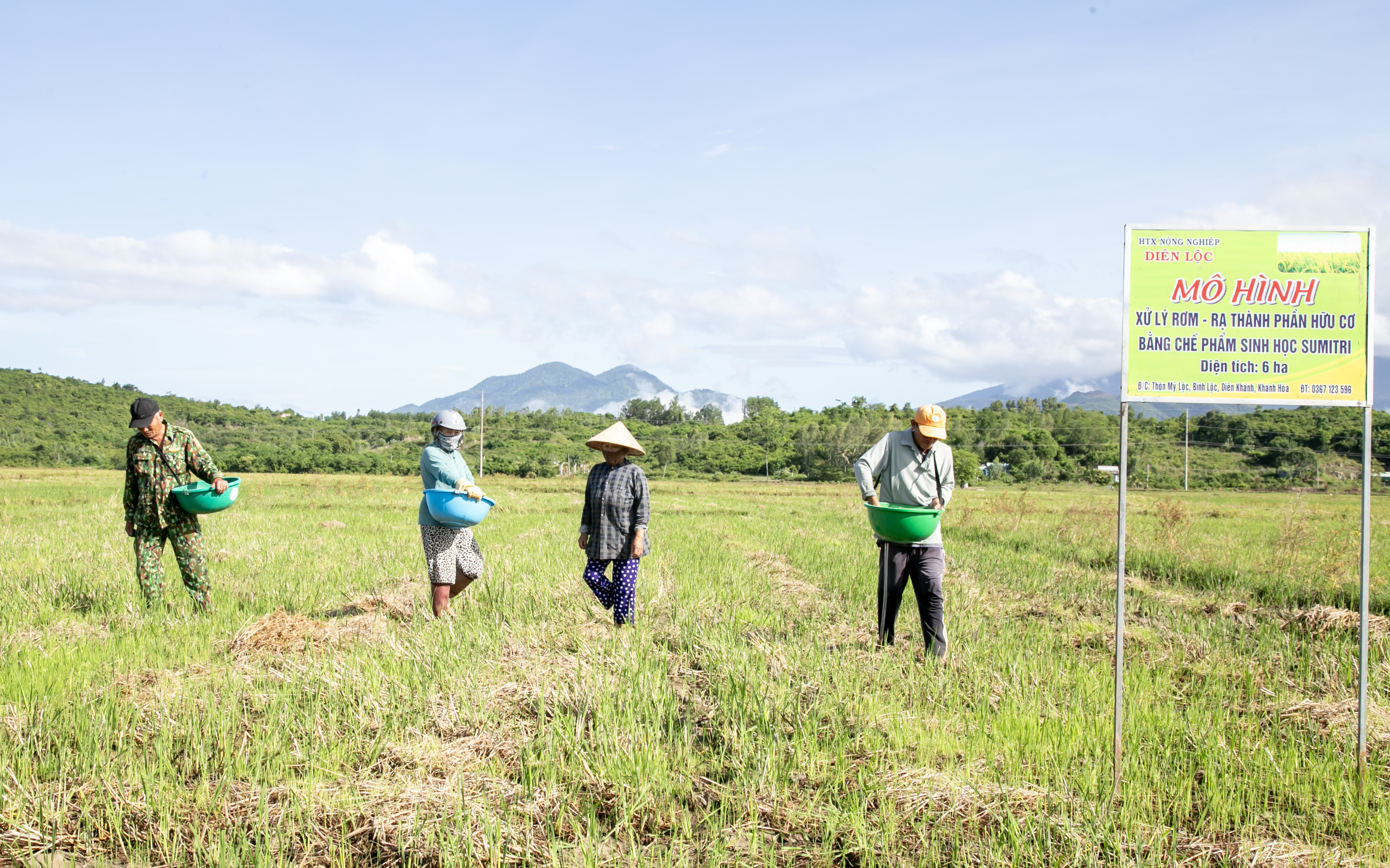 Xã Bình Lộc: Nông dân ủ rơm tạo mùn cho ruộng lúa 