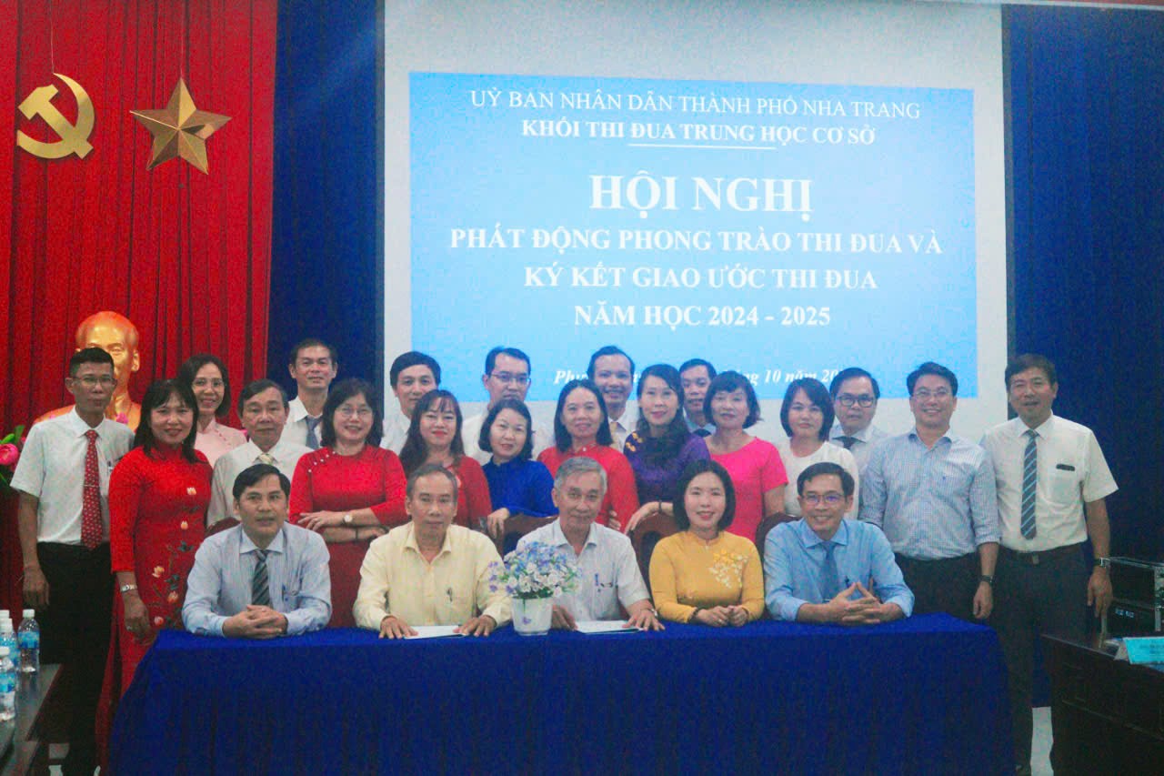 Khối thi đua THCS ngành Giáo dục và Đào tạo TP. Nha Trang: Ký kết giao ước thi đua năm học 2024 - 2025