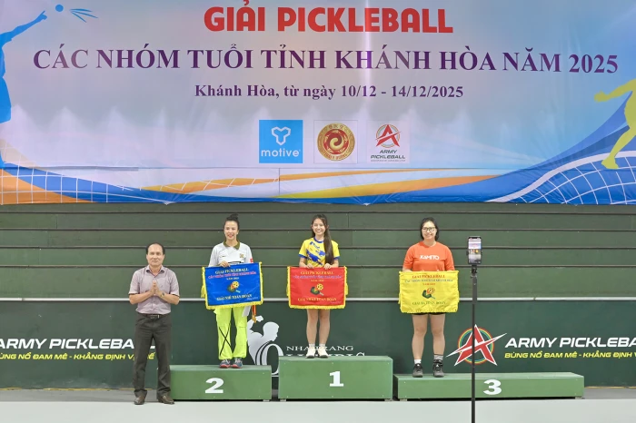 Giải Pickleball các nhóm tuổi tỉnh Khánh Hòa: Sân chơi chất lượng