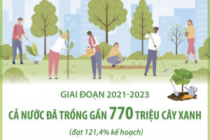 Giai đoạn 2021-2023: Cả nước đã trồng gần 770 triệu cây xanh