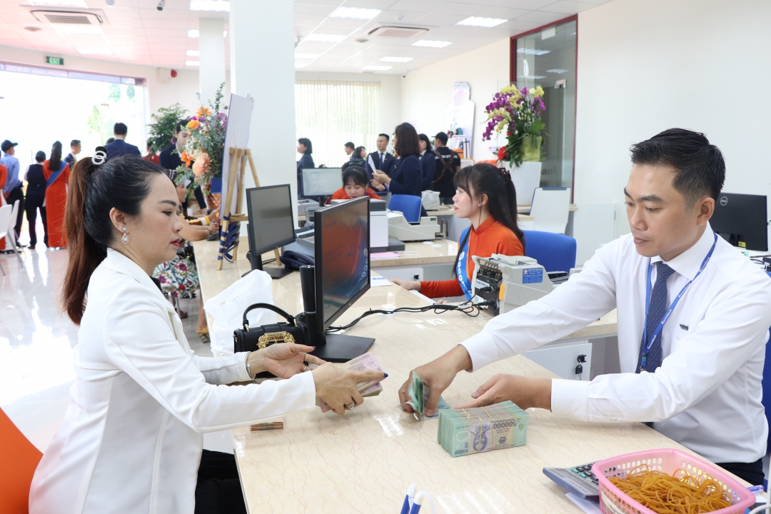 Transaction at a bank