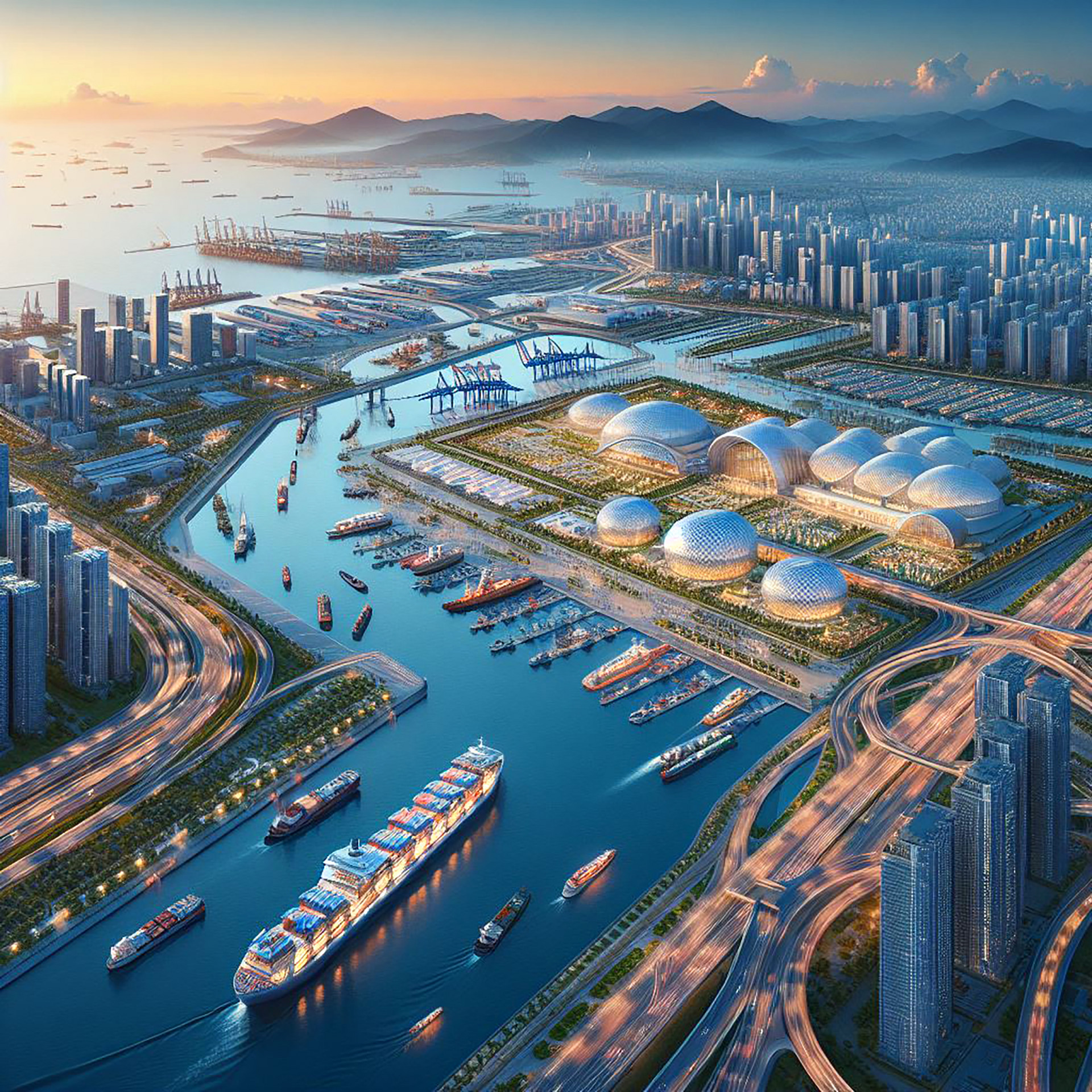 Cảng Quốc tế Vân Phong  năm 2050 là cảng biển trung chuyển nước sâu lớn nhất khu vực Đông Nam Á, với nhiều khu công nghiệp tầm cỡ quốc tế, kết hợp các khu du lịch nghỉ dưỡng cao cấp, với nhiều dịch vụ giải trí hiện đại…