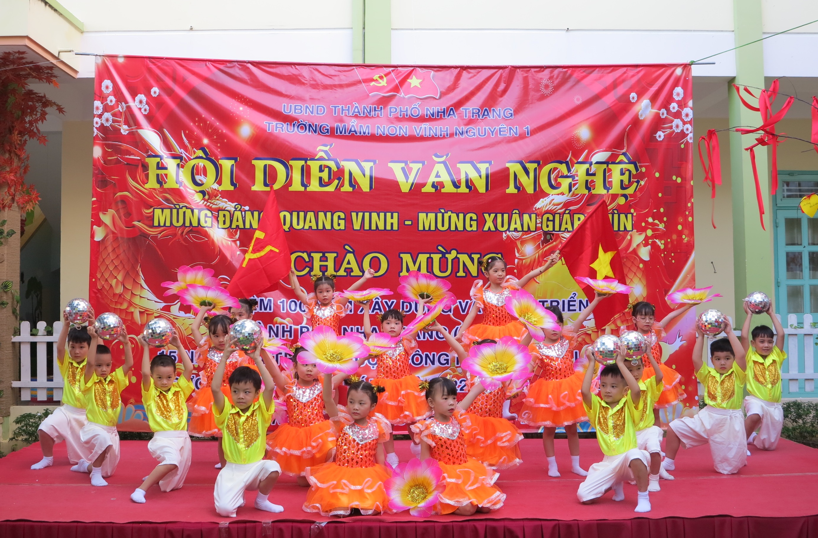 Trường Mầm non Vĩnh Nguyên 1 (TP. Nha Trang) tổ chức hội diễn văn nghệ mừng xuân