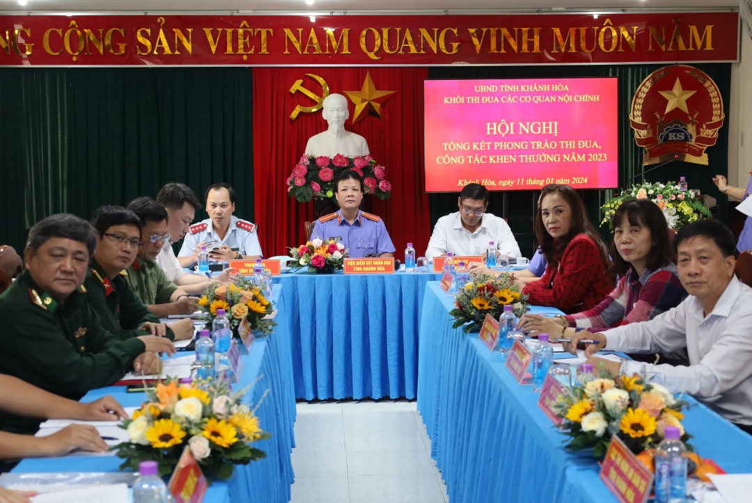 Khối thi đua các cơ quan nội chính tỉnh Khánh Hòa: Tổng kết phong trào thi đua, công tác khen thưởng năm 2023