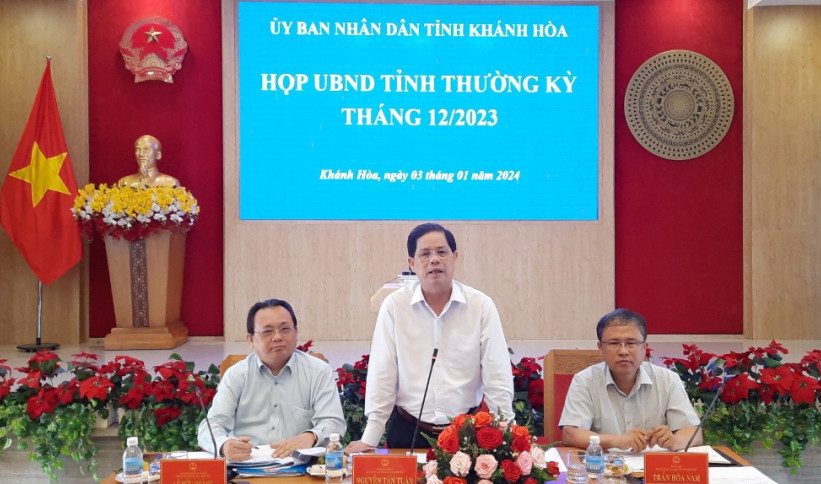 Ông Nguyễn Tấn Tuân phát biểu chỉ đạo tại cuộc họp.