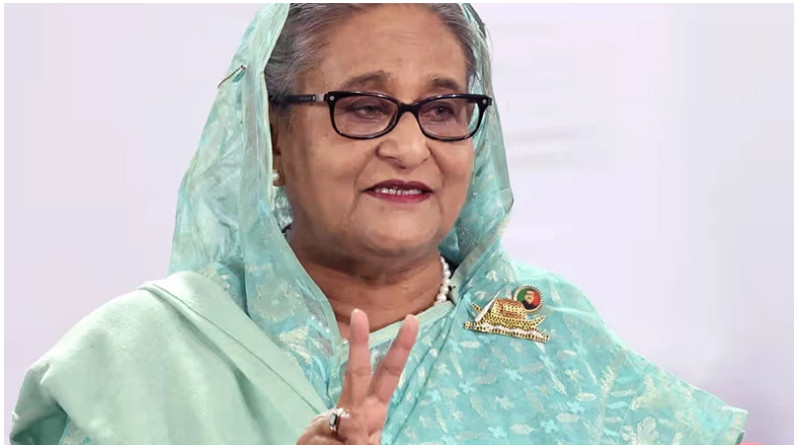 Bà Sheikh Hasina phát biểu trước truyền thông sau khi đã bỏ phiếu. Ảnh: Văn phòng Thủ tướng Bangladesh.

