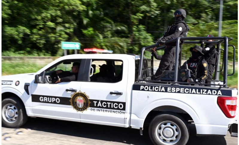 Cảnh sát Mexico tuần tra tại Palenque, bang Chiapas, ngày 21/10/2023.

