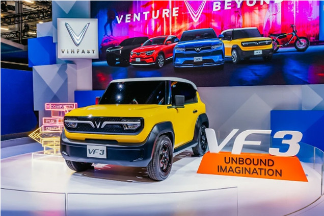 VinFast công bố ra mắt toàn cầu mẫu xe điện VF 3 tại CES 2024.