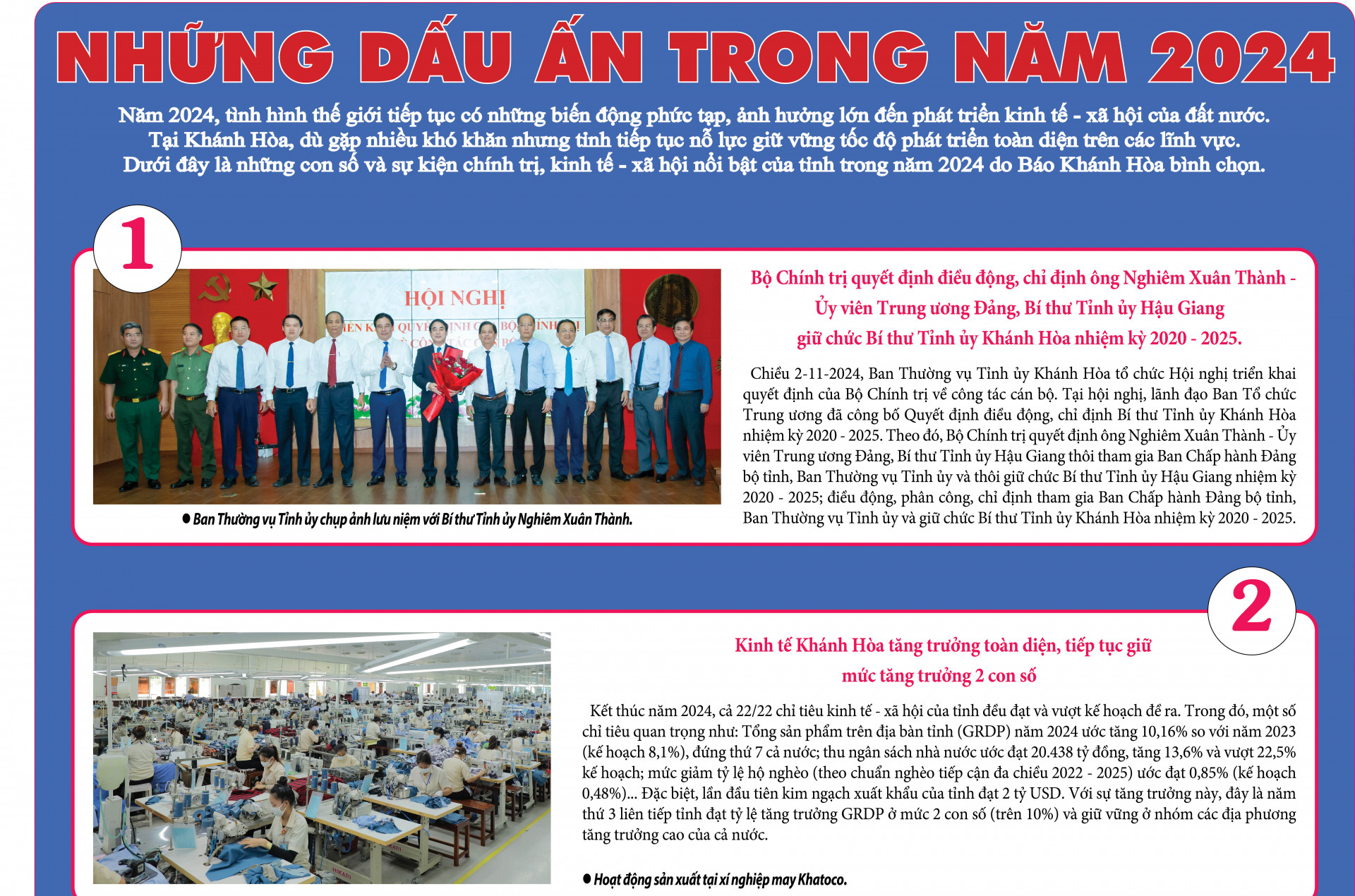 Infographic: Những dấu ấn trong năm 2024