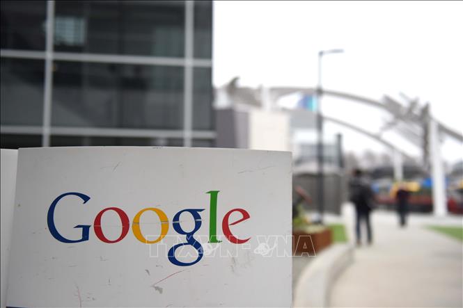 Biểu tượng Google tại trụ sở ở California, Mỹ. Ảnh minh họa: AFP/TTXVN
