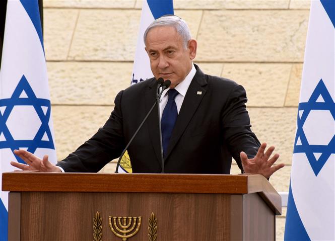 Thủ tướng Israel Benjamin Netanyahu phát biểu tại Jerusalem. Ảnh: AFP/TTXVN
