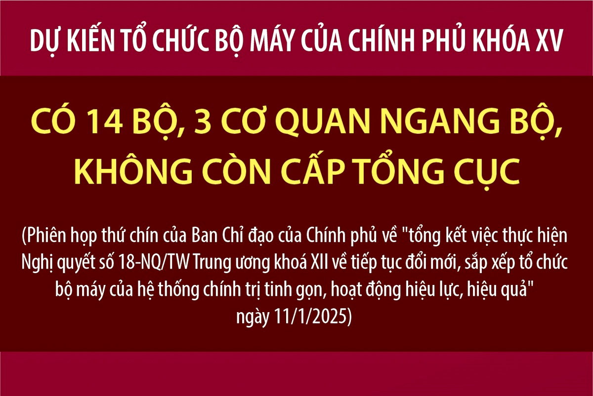 Dự kiến tổ chức bộ máy của Chính phủ khóa XV