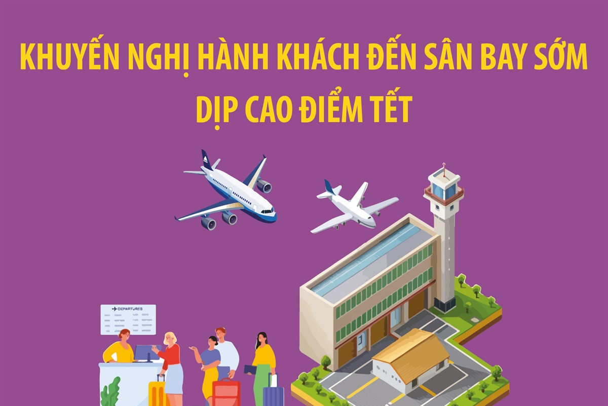 Khuyến nghị hành khách đến sân bay sớm dịp cao điểm Tết