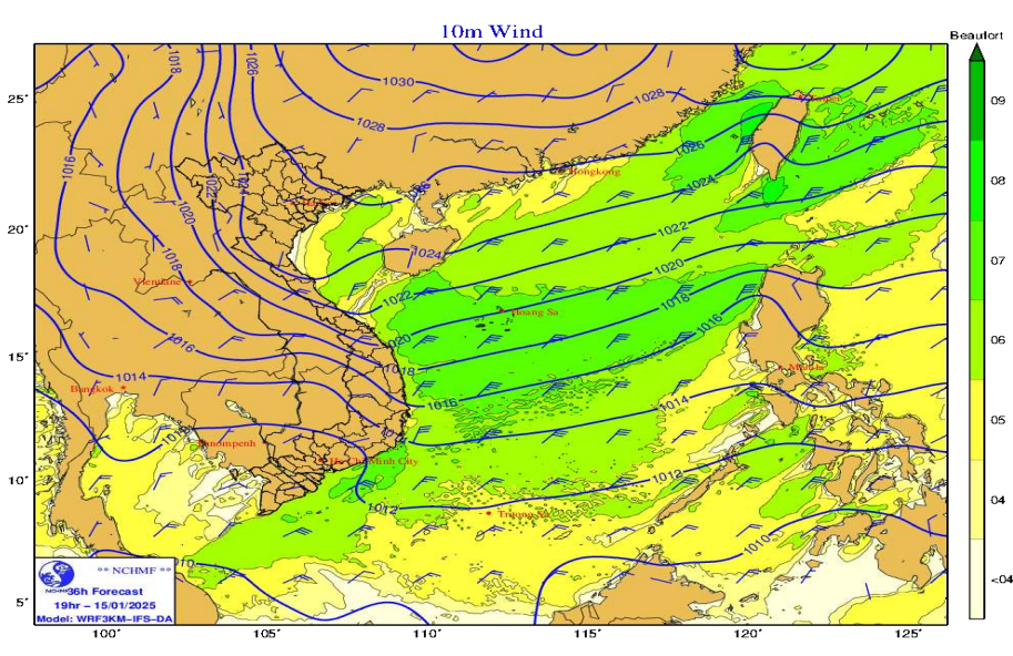 Chủ động ứng phó với gió mạnh trên biển