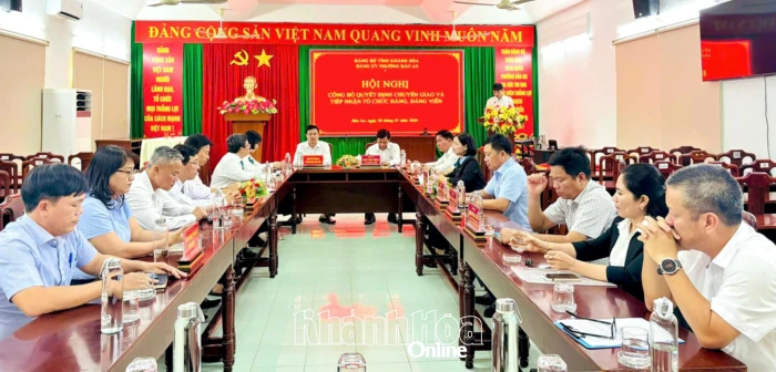 Đảng bộ phường Bảo An tiếp nhận 3 tổ chức cơ sở đảng