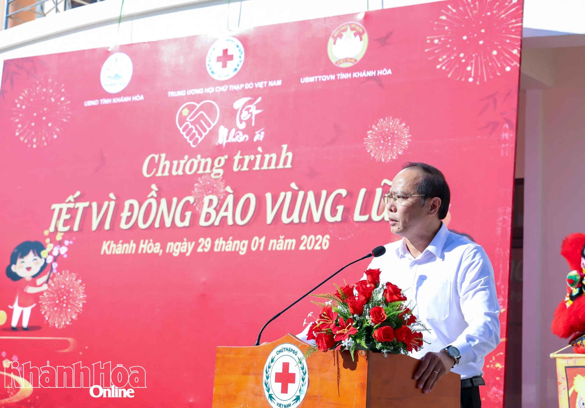 Phó Bí thư Tỉnh ủy, Chủ tịch Ủy ban MTTQ Việt Nam tỉnh Nguyễn Khắc Hà phát biểu